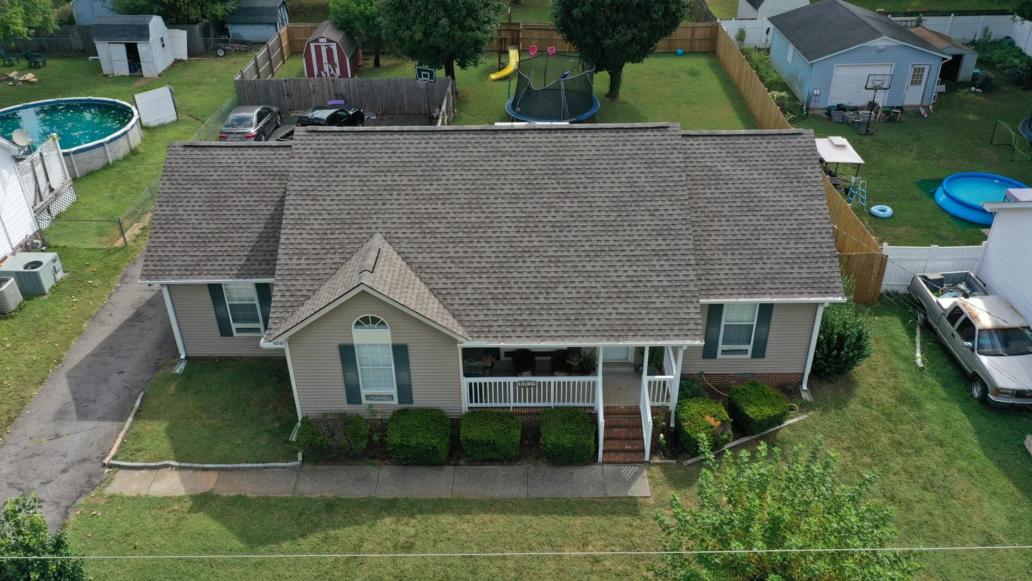Exterior improvement project on a Middle Tennessee home