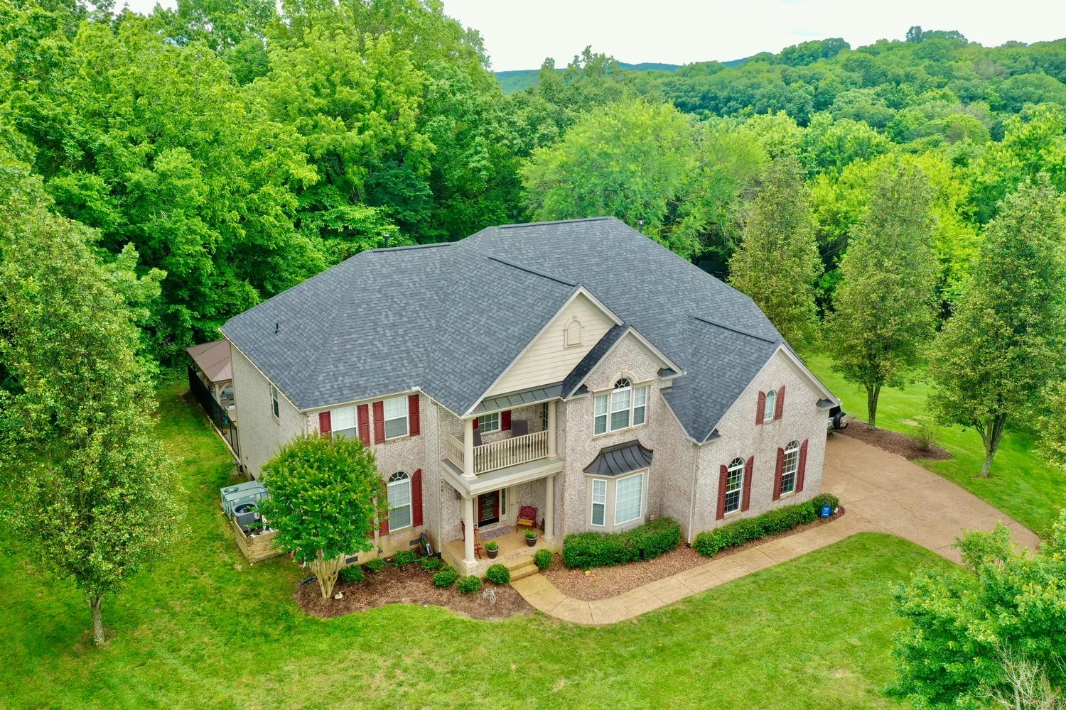 Storm damage on a home exterior in Middle Tennessee