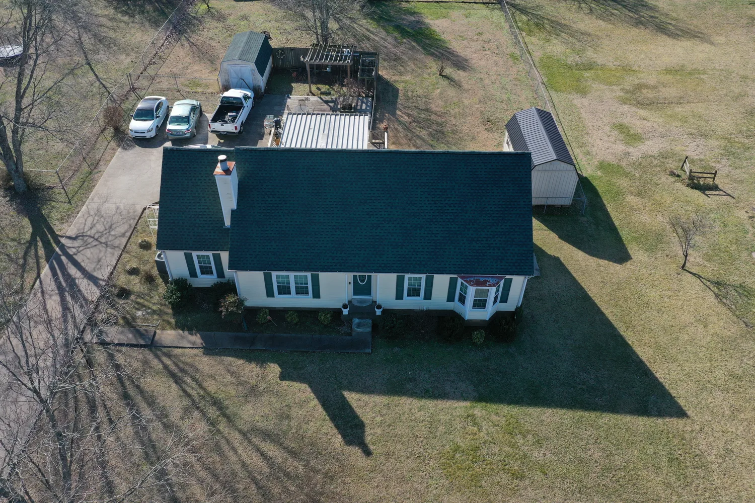 Drone roof inspection for a Murfreesboro roofing estimate