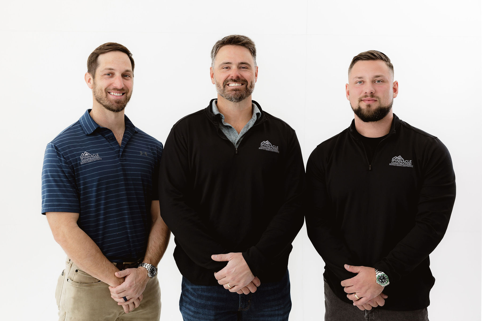 Pinnacle Roofing owners Jake Taylor, Bo Jones, and John Wesley Watson